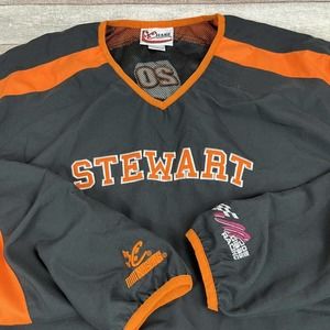 Tony Stewart-Chase Authentics Pullover Wind break Jacket Size Large L NASCAR #20